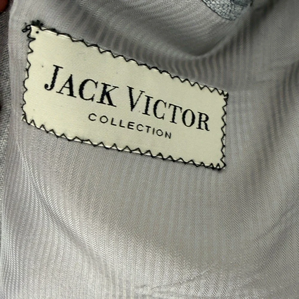 Jack Victor Collection Gray Blazer Sport Coat‎ Italian Fabric Bamboo Viscose 45R
